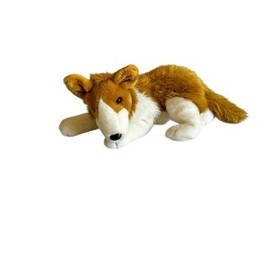 Ty Plush Toy with White and Tan  Fur Cassie The Collie Beanie Dog